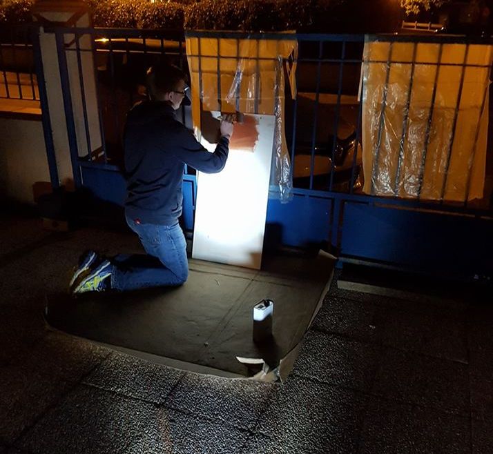 Peinture du plancher de coffre