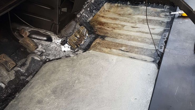 Pose de la fibre de verre